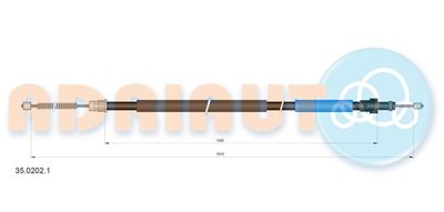 Cable Pull, parking brake ADRIAUTO 35.0202.1