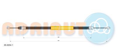 Cable Pull, parking brake ADRIAUTO 35.0204.1