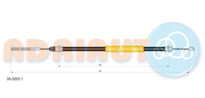 Cable Pull, parking brake ADRIAUTO 35.0205.1