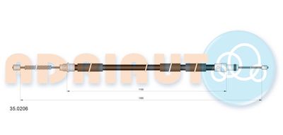 Cable Pull, parking brake ADRIAUTO 35.0206
