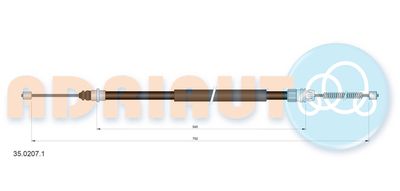 Cable Pull, parking brake ADRIAUTO 35.0207.1