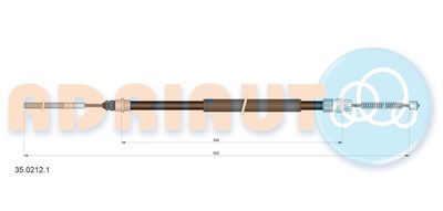 Cable Pull, parking brake ADRIAUTO 35.0212.1