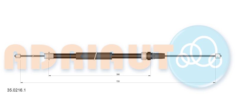 ADRIAUTO 35.0216.1 Cable Pull, parking brake