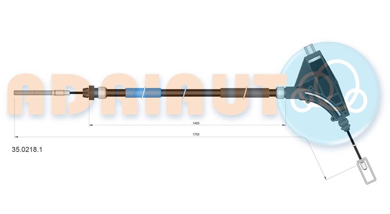 ADRIAUTO 35.0218.1 Cable Pull, parking brake