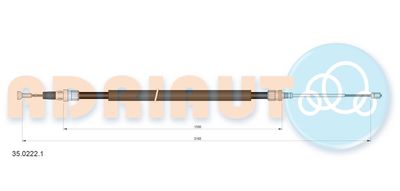 Cable Pull, parking brake ADRIAUTO 35.0222.1