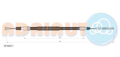 Cable Pull, parking brake ADRIAUTO 35.0223.1