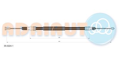 Cable Pull, parking brake ADRIAUTO 35.0224.1