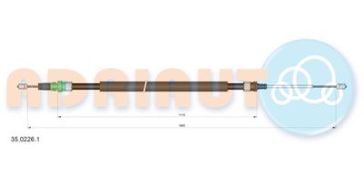 Cable Pull, parking brake ADRIAUTO 35.0226.1