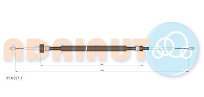 Cable Pull, parking brake ADRIAUTO 35.0227.1