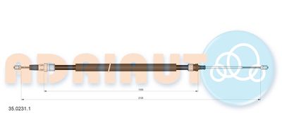 Cable Pull, parking brake ADRIAUTO 35.0231.1