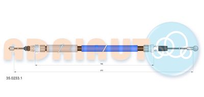 Cable Pull, parking brake ADRIAUTO 35.0233.1