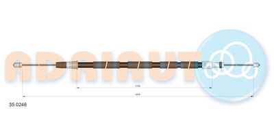 Cable Pull, parking brake ADRIAUTO 35.0246