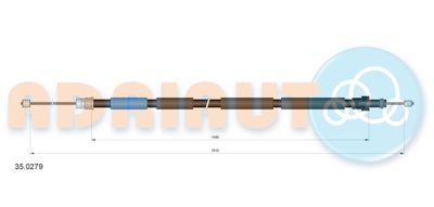 Cable Pull, parking brake ADRIAUTO 35.0279