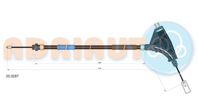 Cable Pull, parking brake ADRIAUTO 35.0287