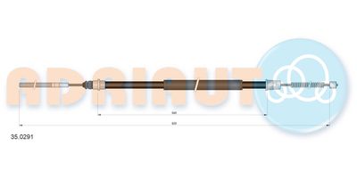Cable Pull, parking brake ADRIAUTO 35.0291