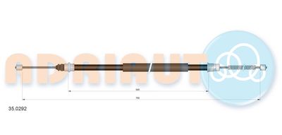Cable Pull, parking brake ADRIAUTO 35.0292