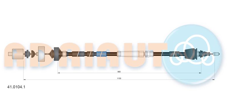 ADRIAUTO 41.0104.1 Cable Pull, clutch control