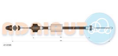 Cable Pull, clutch control ADRIAUTO 41.0135