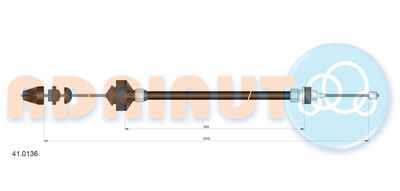 Cable Pull, clutch control ADRIAUTO 41.0136