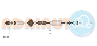 Cable Pull, clutch control ADRIAUTO 41.0137