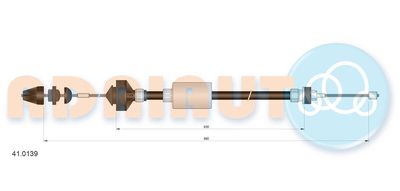 Cable Pull, clutch control ADRIAUTO 41.0139