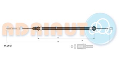 Cable Pull, clutch control ADRIAUTO 41.0142