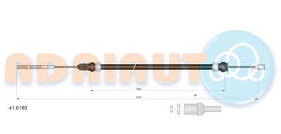 Cable Pull, clutch control ADRIAUTO 41.0160