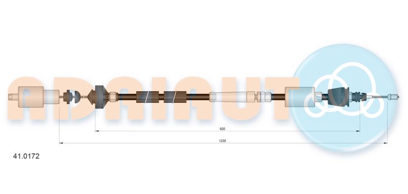 ADRIAUTO 41.0172 Cable Pull, clutch control