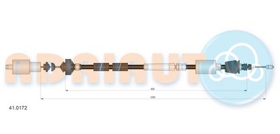 Cable Pull, clutch control ADRIAUTO 41.0172