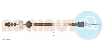Cable Pull, clutch control ADRIAUTO 41.0173