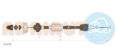 Cable Pull, clutch control ADRIAUTO 41.0175