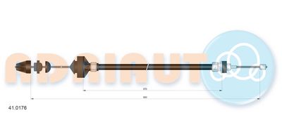 Cable Pull, clutch control ADRIAUTO 41.0176