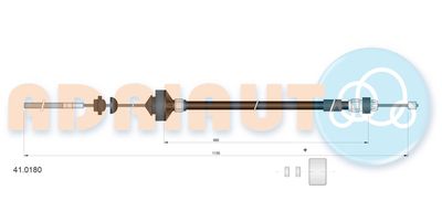 Cable Pull, clutch control ADRIAUTO 41.0180