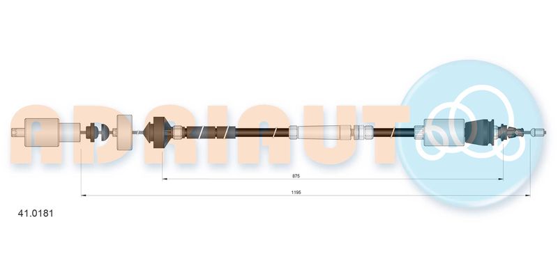 ADRIAUTO 41.0181 Cable Pull, clutch control