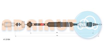 Cable Pull, clutch control ADRIAUTO 41.0184