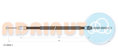 Cable Pull, parking brake ADRIAUTO 41.0204.1