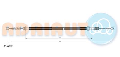 Cable Pull, parking brake ADRIAUTO 41.0208.1