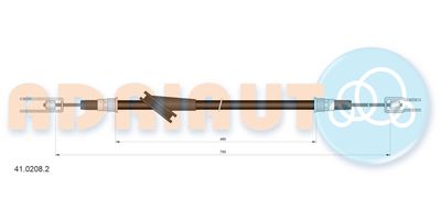Cable Pull, parking brake ADRIAUTO 41.0208.2