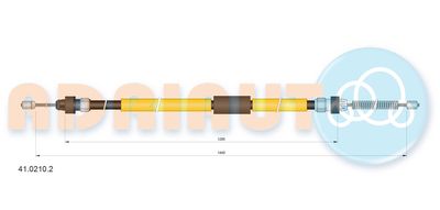 Cable Pull, parking brake ADRIAUTO 41.0210.2