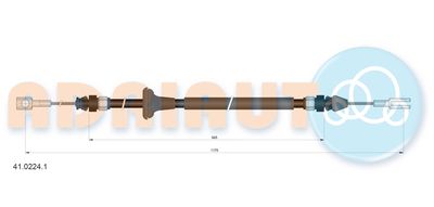 Cable Pull, parking brake ADRIAUTO 41.0224.1
