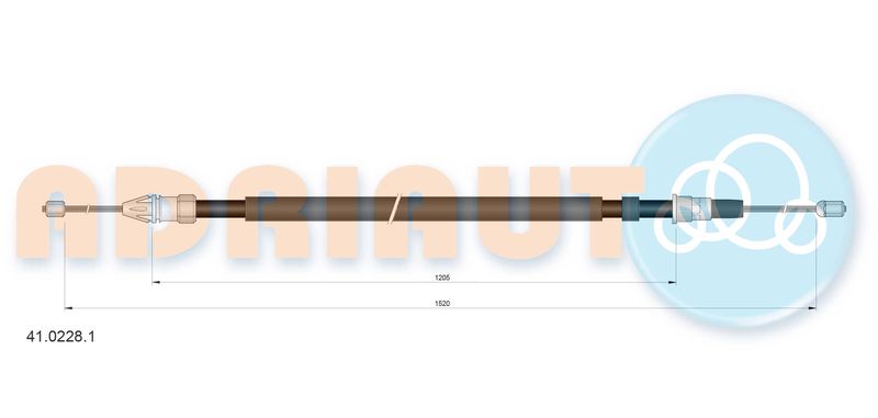 ADRIAUTO 41.0228.1 Cable Pull, parking brake