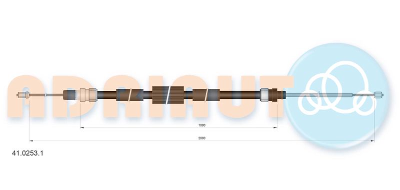 ADRIAUTO 41.0253.1 Cable Pull, parking brake