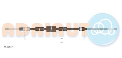 Cable Pull, parking brake ADRIAUTO 41.0253.1