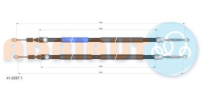 Cable Pull, parking brake ADRIAUTO 41.0257.1