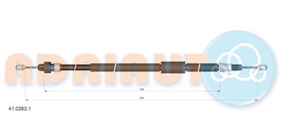 Cable Pull, parking brake ADRIAUTO 41.0263.1