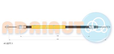 Cable Pull, parking brake ADRIAUTO 41.0277.1