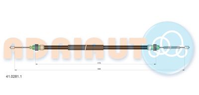Cable Pull, parking brake ADRIAUTO 41.0281.1