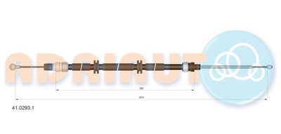 Cable Pull, parking brake ADRIAUTO 41.0293.1