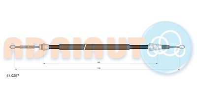 Cable Pull, parking brake ADRIAUTO 41.0297