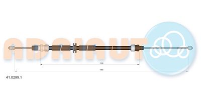 Cable Pull, parking brake ADRIAUTO 41.0299.1